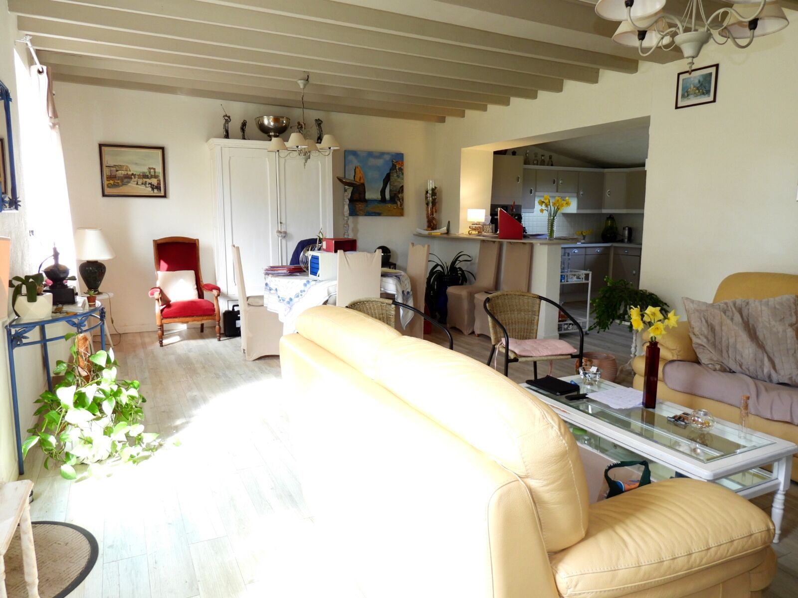 Photo Entre fecamp et etretat longere briques et silex  image 3/4