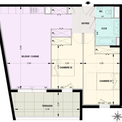 Appartement 3 pièces 399000 €