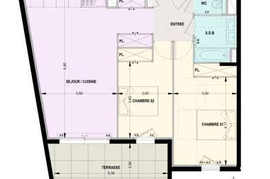 Appartement 3 pièces 427000 €
