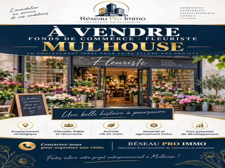 Fonds de commerce de fleurs secteur Mulhouse en EXCLUSIVITE — photo 1