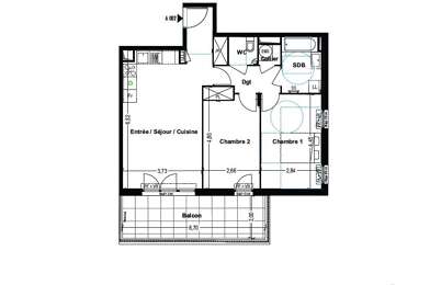 Appartement 3 pièces 352000 €