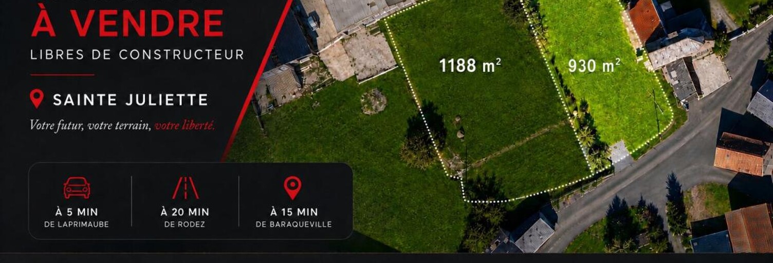 Terrain  930 m² à vendre à Sainte-Juliette-sur-Viaur (12120)