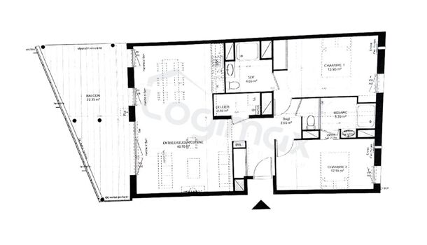 Appartement 3 pièces  à vendre Rochelle (La) 17000
