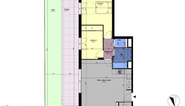 Appartement 3 pièces  à vendre Châteauneuf-Grasse 06740