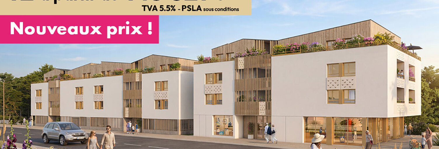 Appartement neuf T2, T3, T4 Pièce 39 à 96 m² à vendre à Saint-Jean-de-Monts (85160)