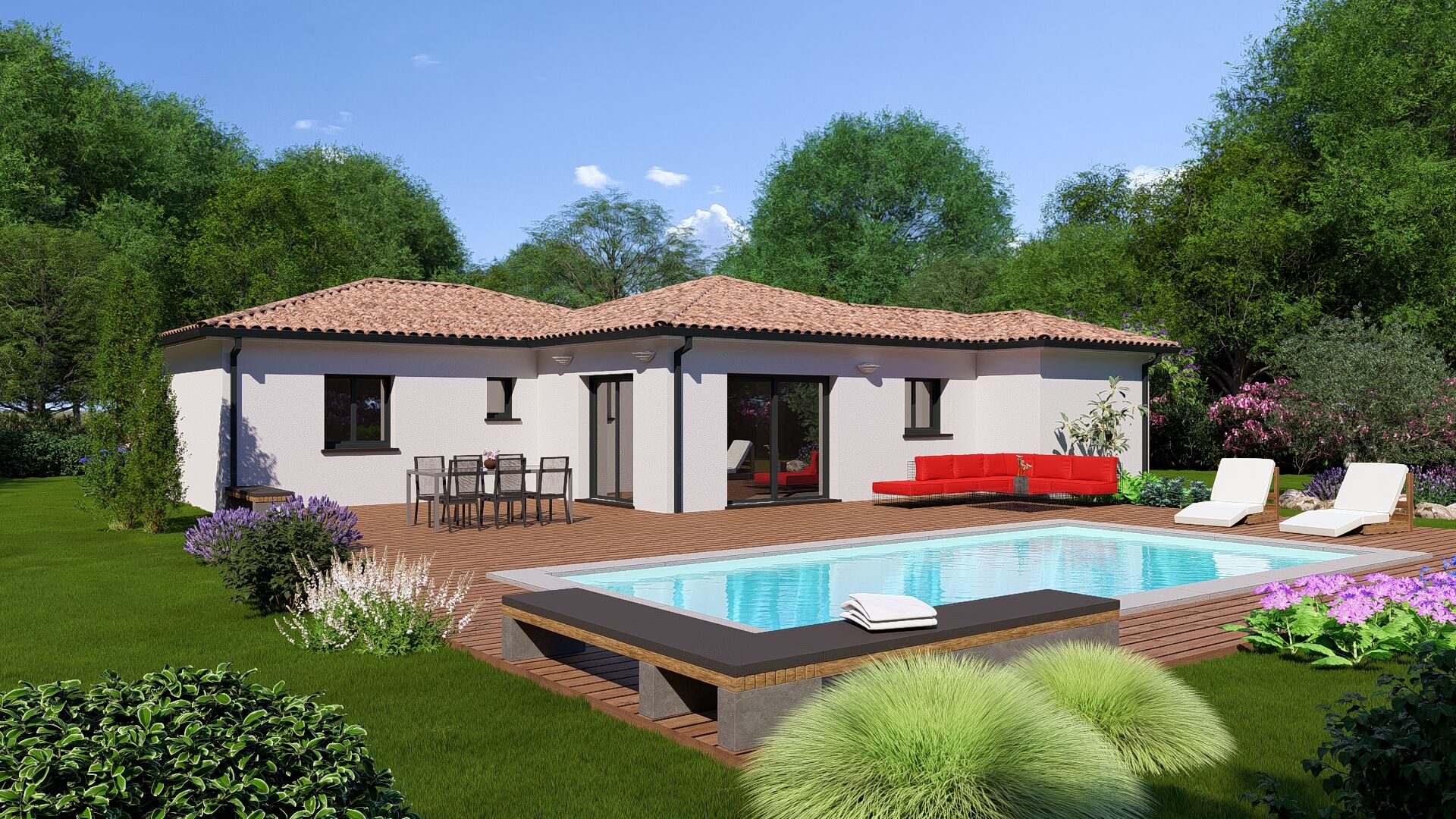 Belle maison moderne avec suite parentale