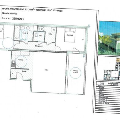 Appartement 3 pièces 295000 €