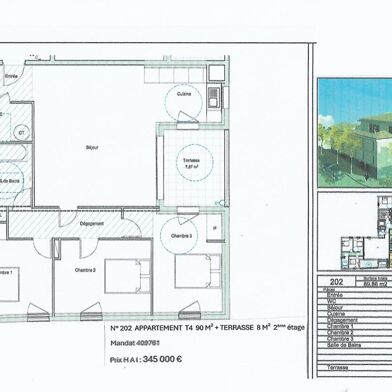 Appartement 4 pièces 345000 €