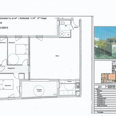 Appartement 4 pièces 375000 €