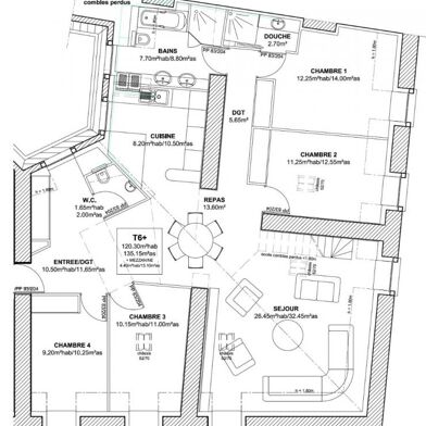 Appartement 6 pièces 215000 €