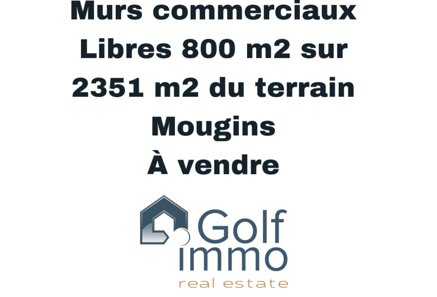 A vendre Emplacement no1  Mougins Murs libres 800m2 40 parki — photo 1