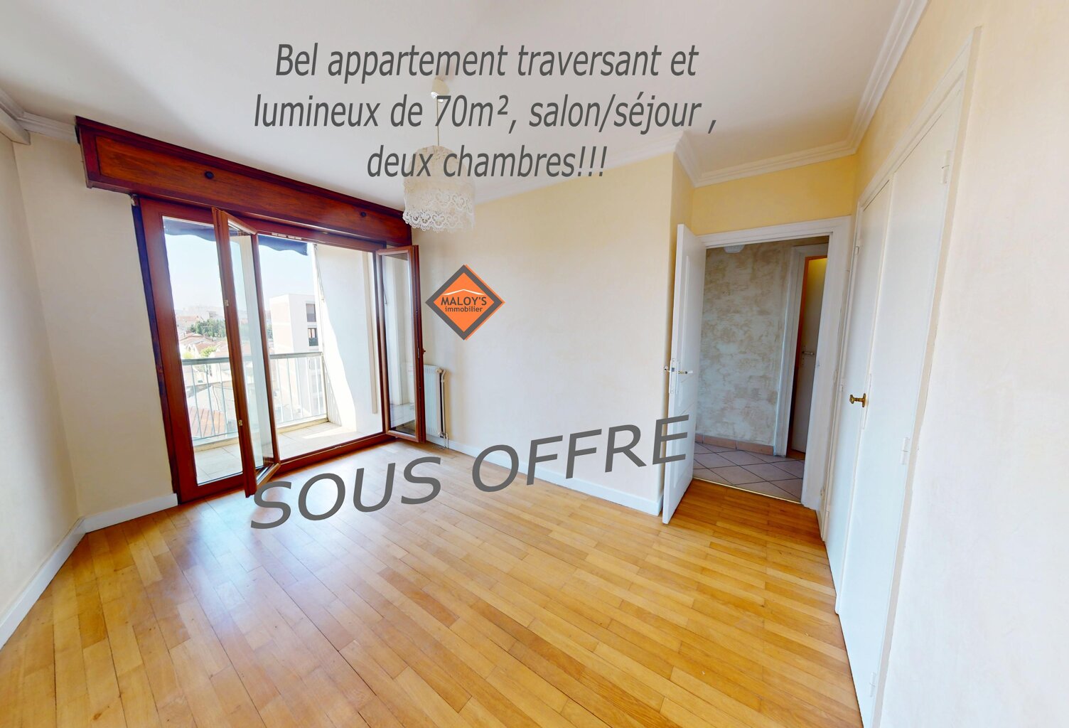 RARE! Bel appartement traversant de 70m² habitables, 3 pièces, 2 chambres avec ascenseur!!! — photo 1