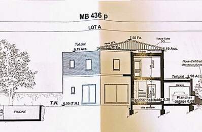 GRAU D'AGDE(34) PROJET CONSTRUCTION VILLA CONTEMPORAINE 4 FACES, TERRAIN 586 m2, ACCES MER PROCHE — photo du bien