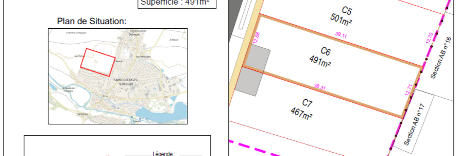 Terrain  491 m² à vendre à Chartres (28000)
