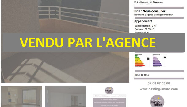 Appartement 3 pièces  à vendre Perpignan 66000