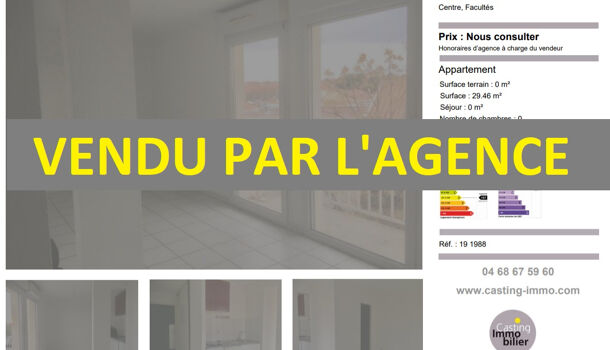 Appartement 1 pièces  à vendre Perpignan 66000