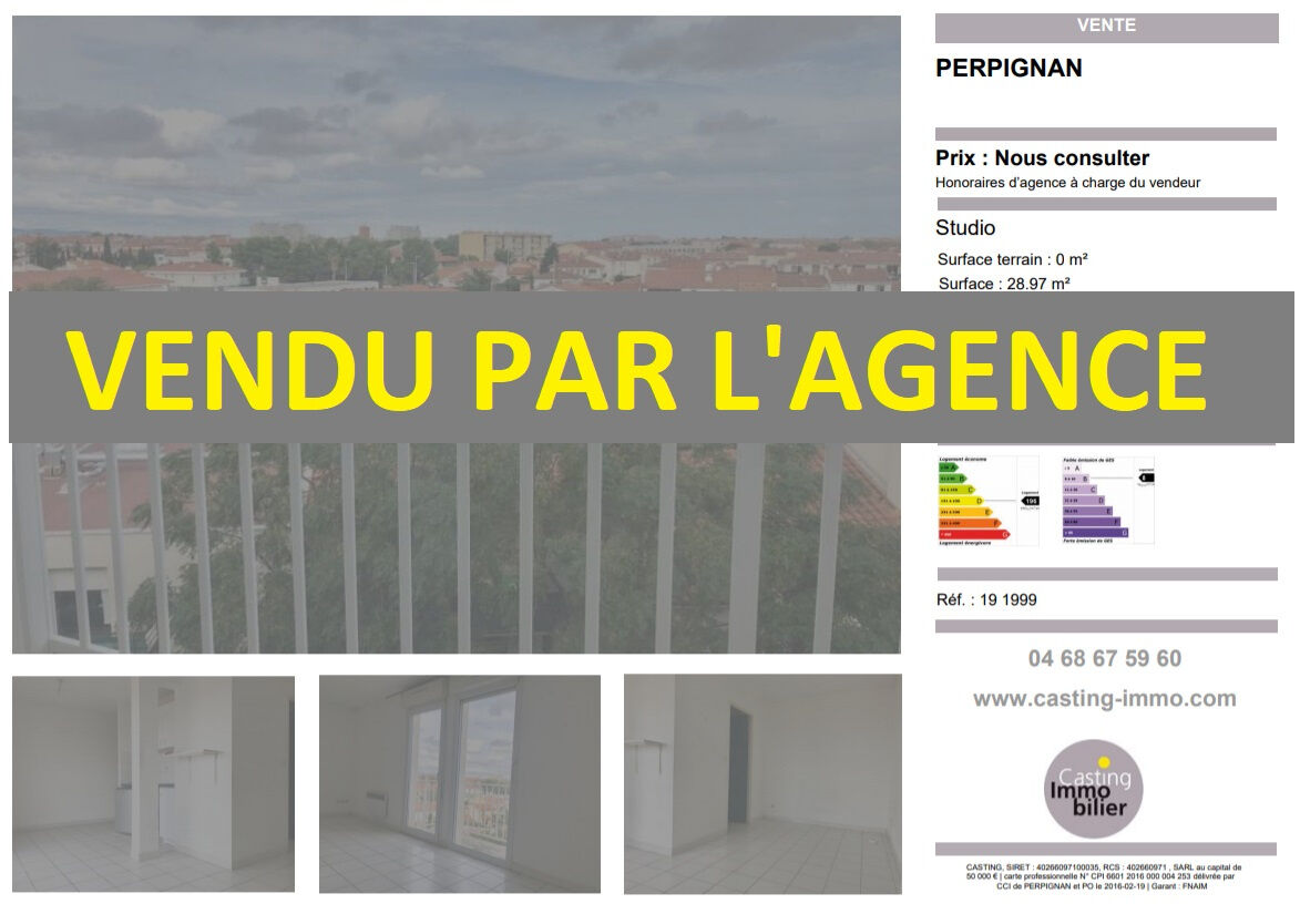 Appartement  T1 à vendre Perpignan 66100