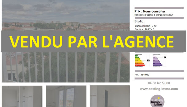Appartement 1 pièces  à vendre Perpignan 66100