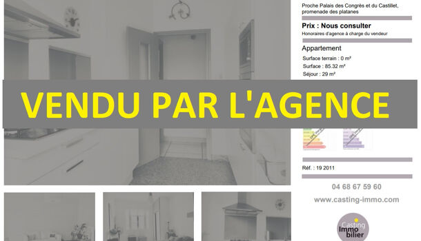 Appartement 3 pièces  à vendre Perpignan 66000