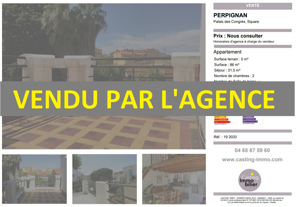 Appartement  T3 à vendre Perpignan 66000