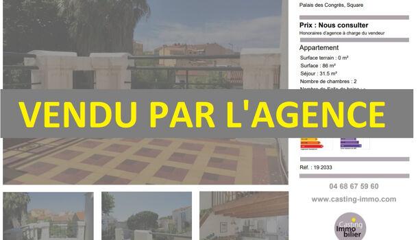 Appartement 3 pièces  à vendre Perpignan 66000