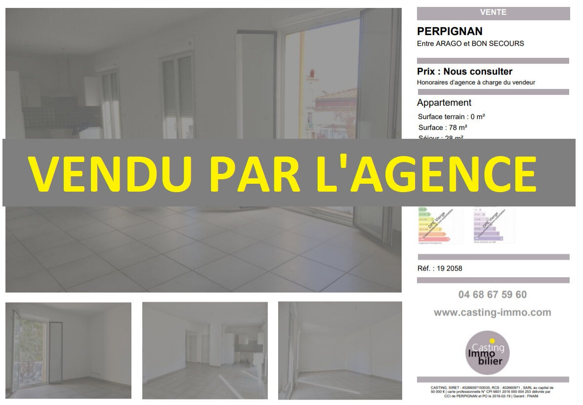 Appartement  T3 à vendre Perpignan 66000