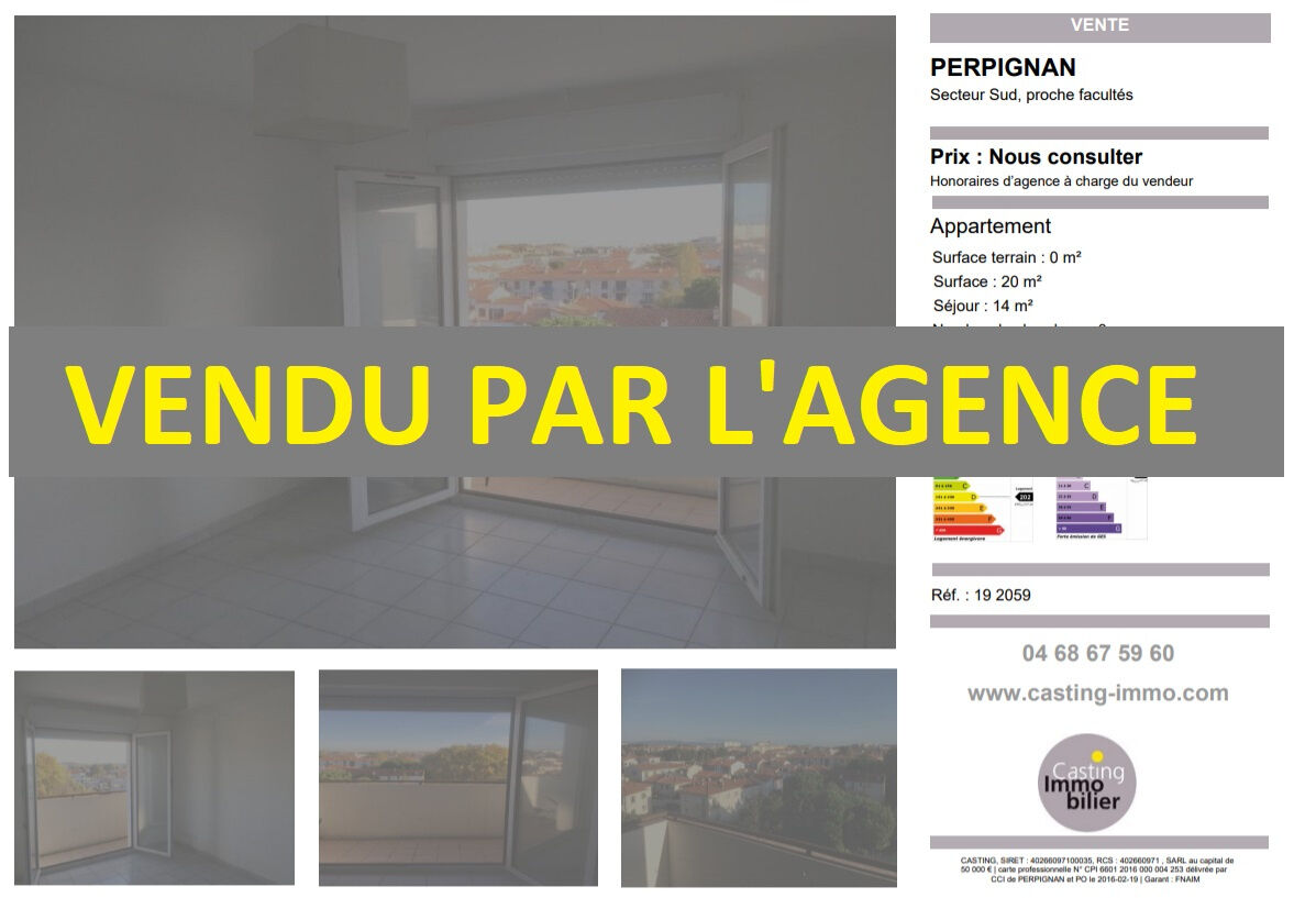 Appartement  T1 à vendre Perpignan 66000