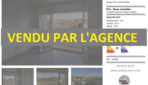 Appartement 1 pièces  à vendre Perpignan 66000