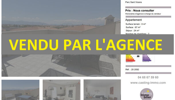 Appartement 3 pièces  à vendre Perpignan 66000
