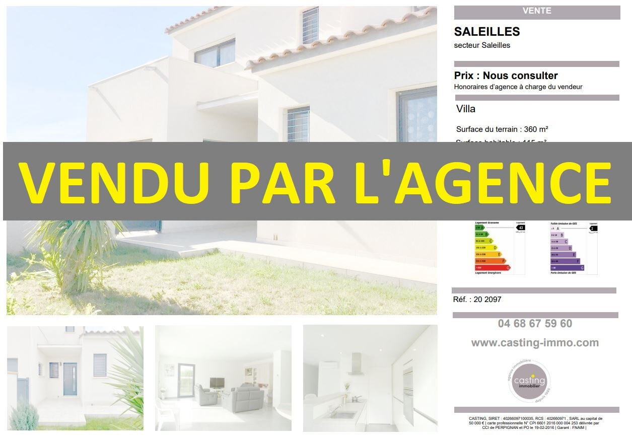 Villa / Maison  T5 à vendre Saleilles 66280