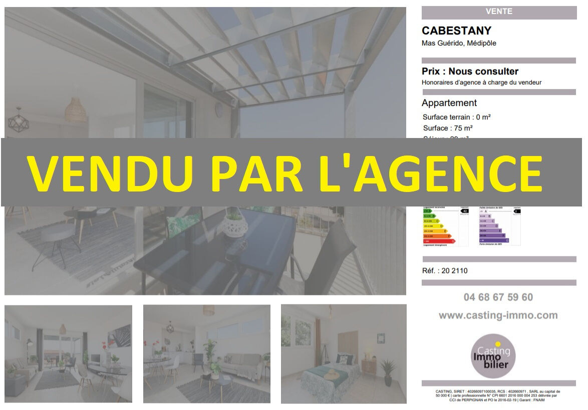 Appartement  T4 à vendre Cabestany 66330