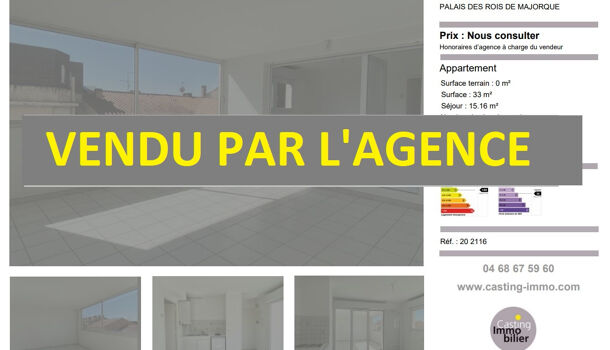 Appartement 2 pièces  à vendre Perpignan 66000
