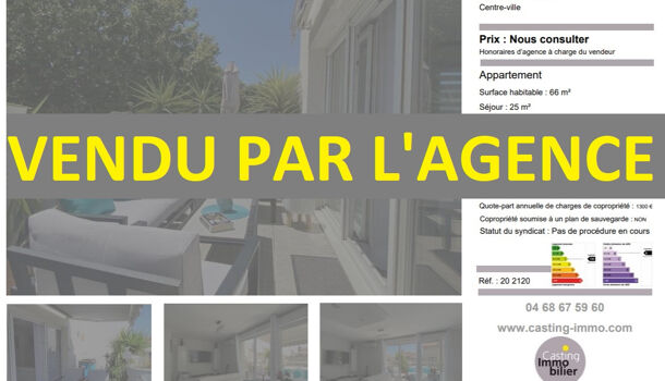 Appartement 3 pièces  à vendre Perpignan 66000