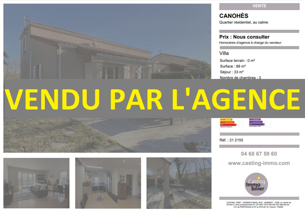 Villa / Maison  T4 à vendre Canohès 66680