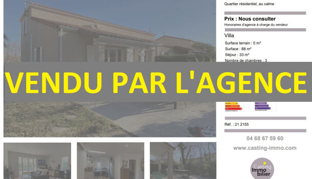 Villa / Maison 4 pièces  à vendre Canohès 66680