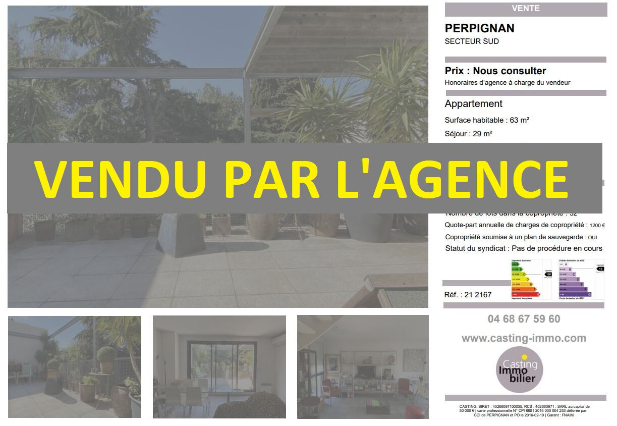 Appartement  T3 à vendre Perpignan 66000