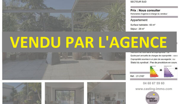 Appartement 3 pièces  à vendre Perpignan 66000