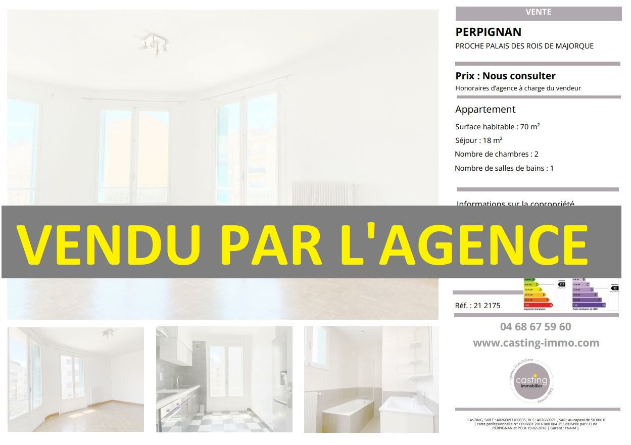 Appartement  T3 à vendre Perpignan 66000