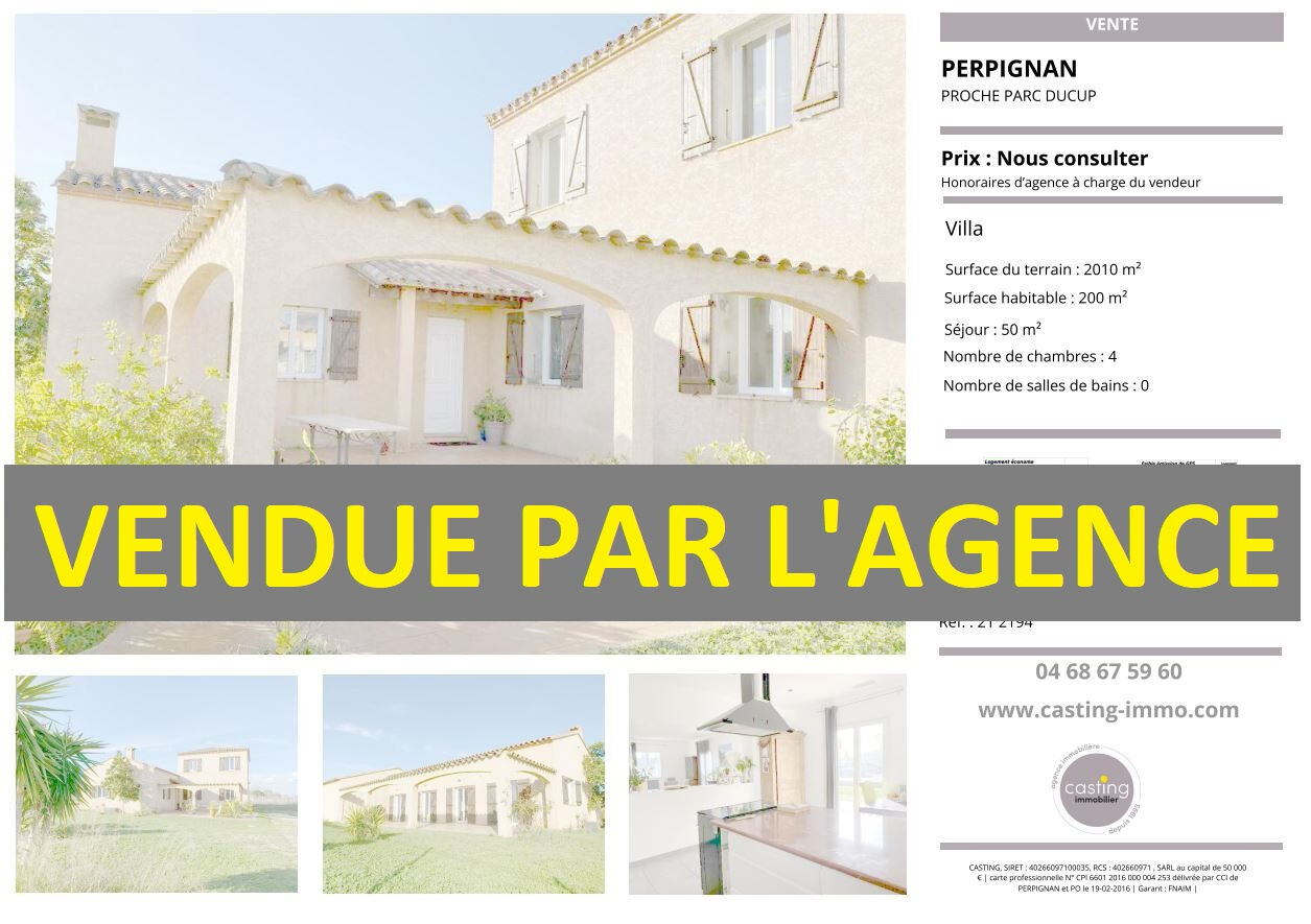 Villa / Maison  T6 à vendre Perpignan 66000