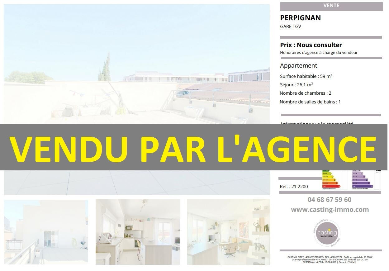Appartement  T3 à vendre Perpignan 66000