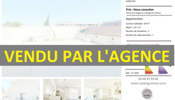 Appartement 3 pièces  à vendre Perpignan 66000