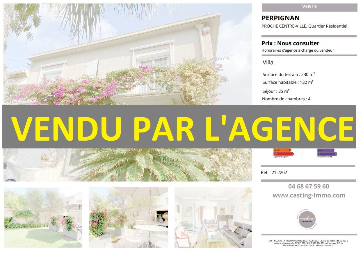 Villa / Maison  T5 à vendre Perpignan 66000