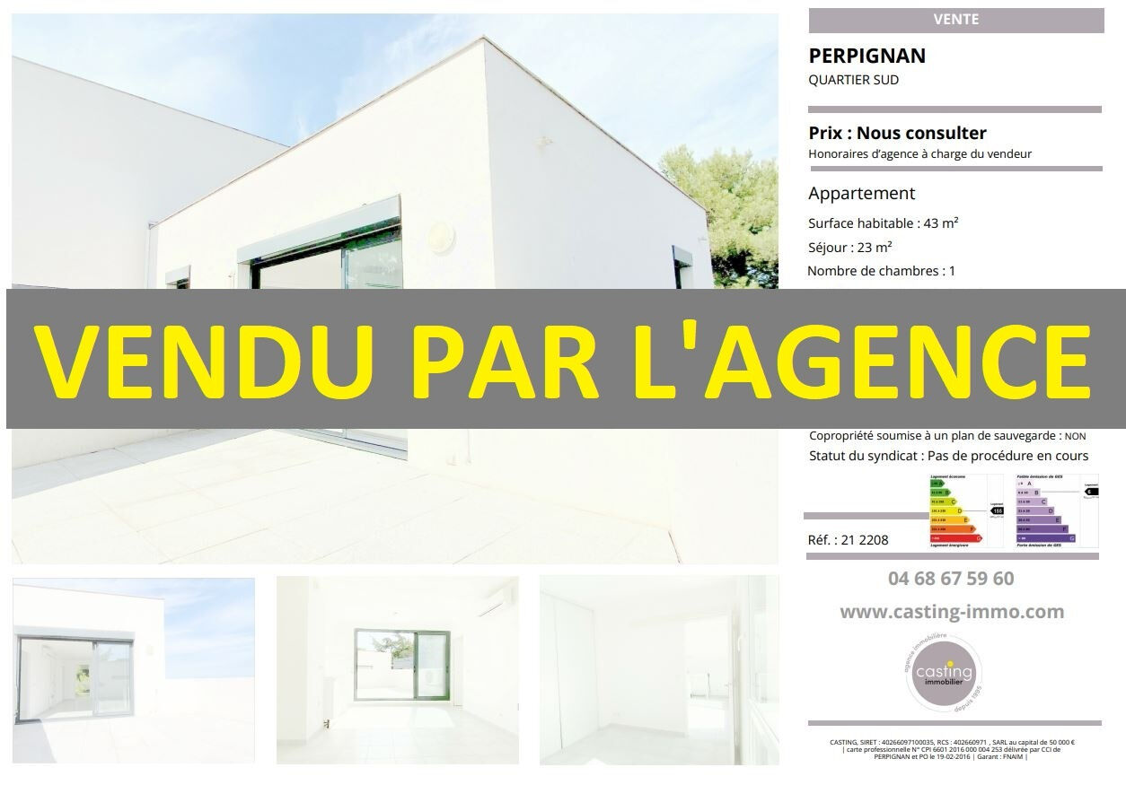 Appartement  T2 à vendre Perpignan 66000