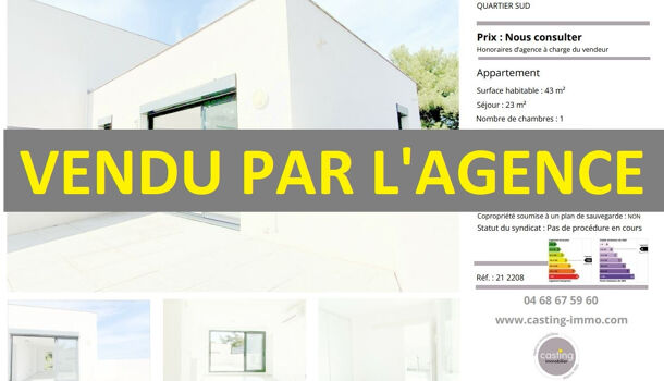 Appartement 2 pièces  à vendre Perpignan 66000