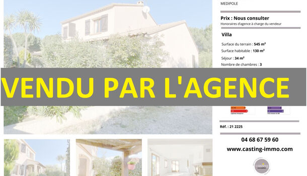 Villa / Maison 6 pièces  à vendre Cabestany 66330