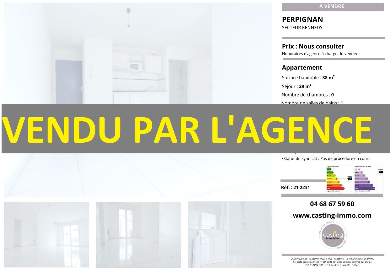 Appartement  T2 à vendre Perpignan 66000