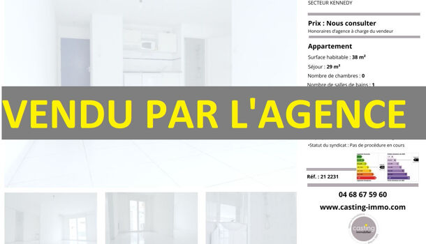 Appartement 2 pièces  à vendre Perpignan 66000