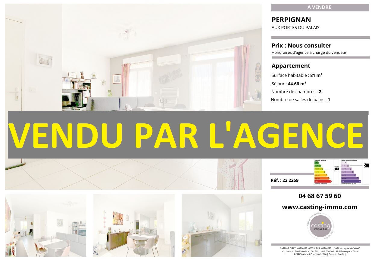 Appartement  T3 à vendre Perpignan 66000