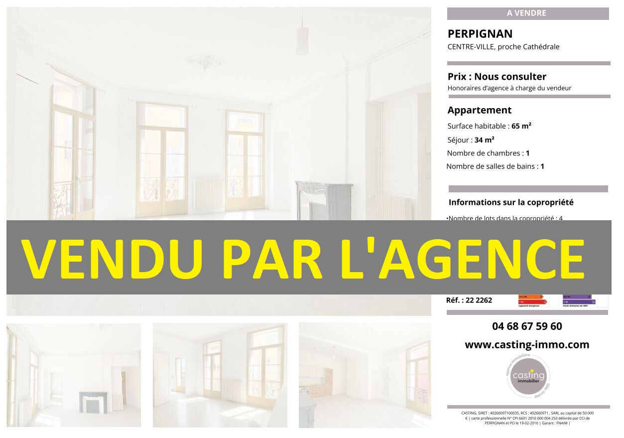 Appartement  T2 à vendre Perpignan 66000