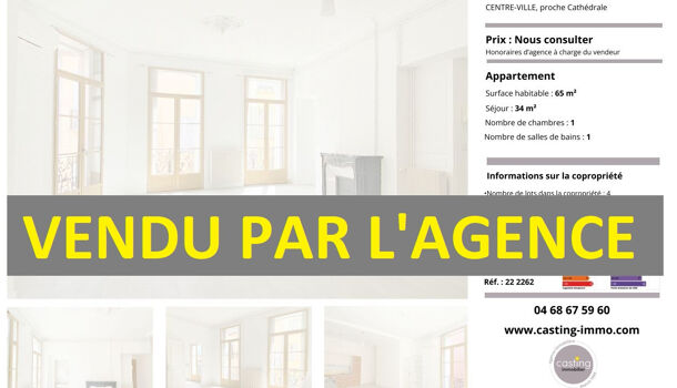 Appartement 2 pièces  à vendre Perpignan 66000